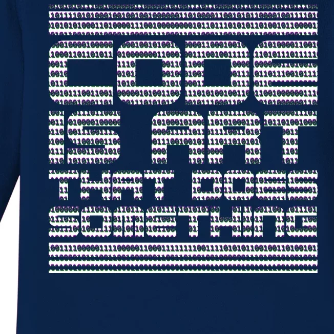 Code Is Art That Does Something Baby Long Sleeve Bodysuit