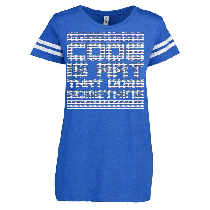 Code Is Art That Does Something Enza Ladies Jersey Football T-Shirt