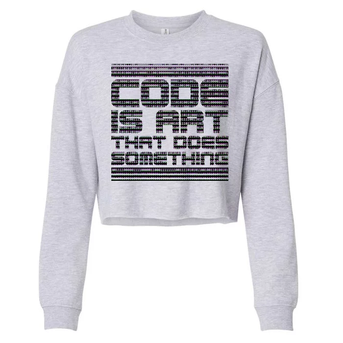 Code Is Art That Does Something Cropped Pullover Crew