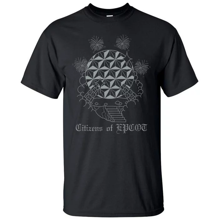 Citizens Of Epcot Silver Spaceship Tattoo Tall T-Shirt