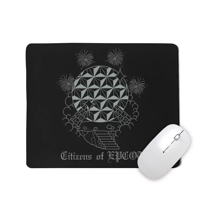 Citizens Of Epcot Silver Spaceship Tattoo Mousepad