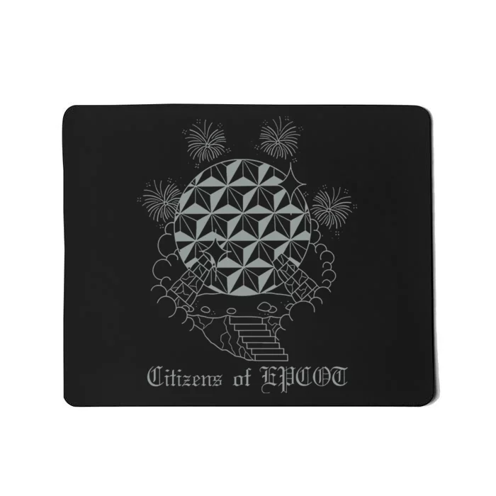 Citizens Of Epcot Silver Spaceship Tattoo Mousepad