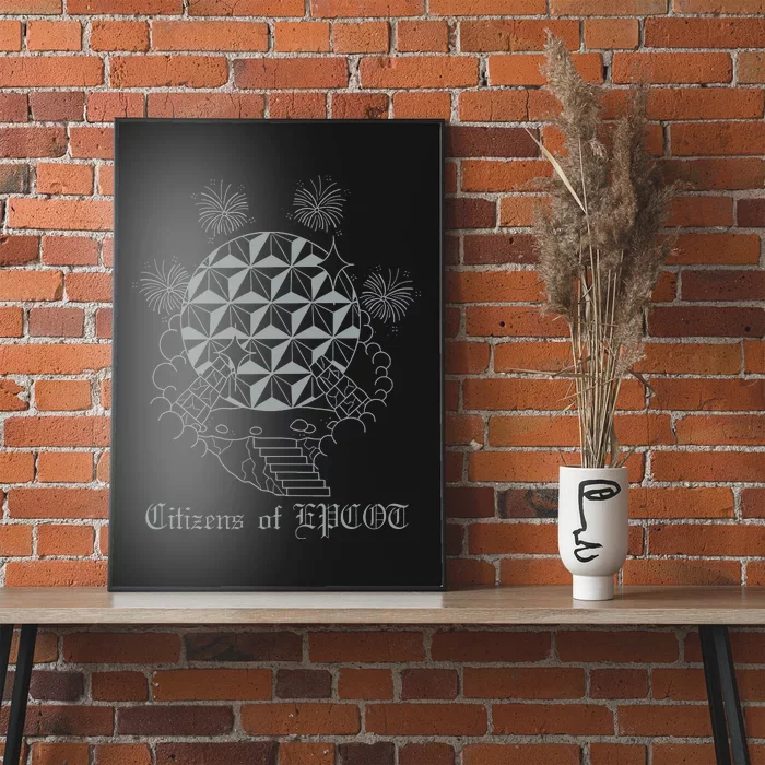 Citizens Of Epcot Silver Spaceship Tattoo Poster