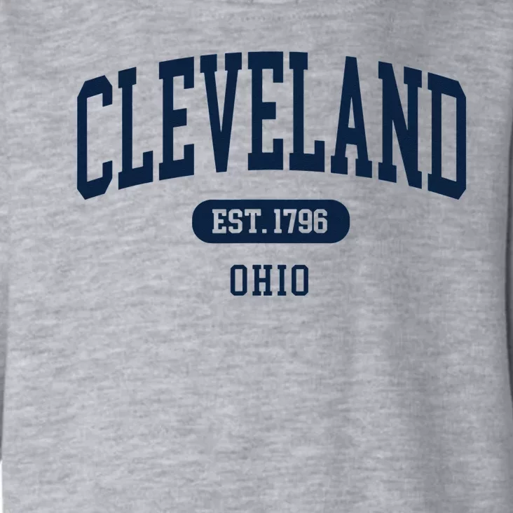 Cleveland Ohio Est 1796 Arched Varsity Text Toddler Hoodie