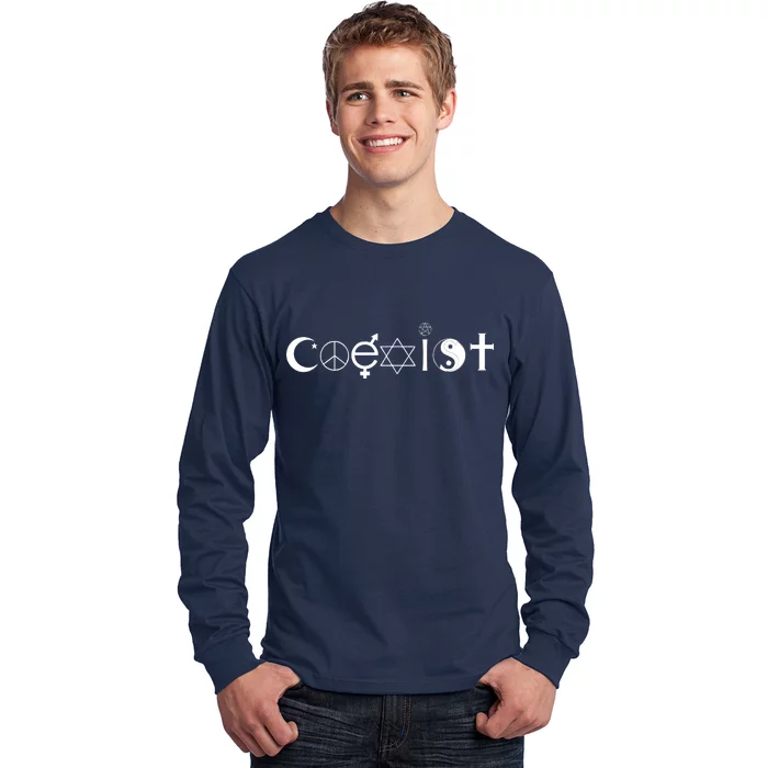 COEXIST Logo Love Peace Good Evil Cool Long Sleeve Shirt