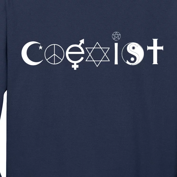 COEXIST Logo Love Peace Good Evil Cool Long Sleeve Shirt