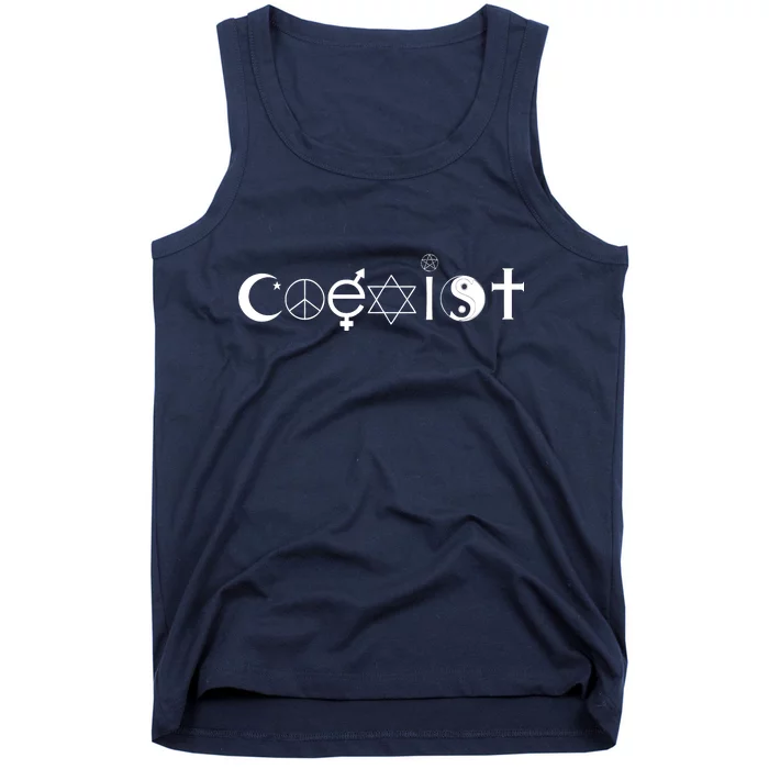 COEXIST Logo Love Peace Good Evil Cool Tank Top