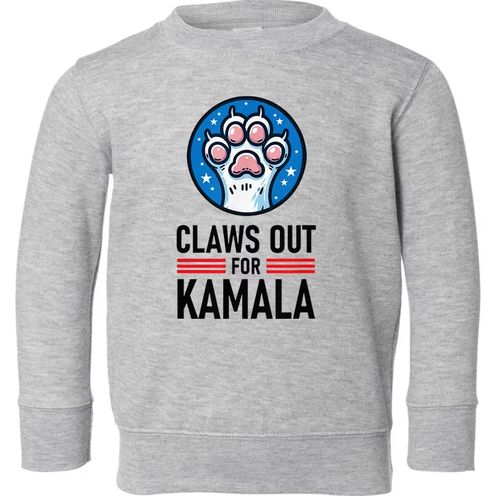 Claws Out For Kamala Toddler Sweatshirt