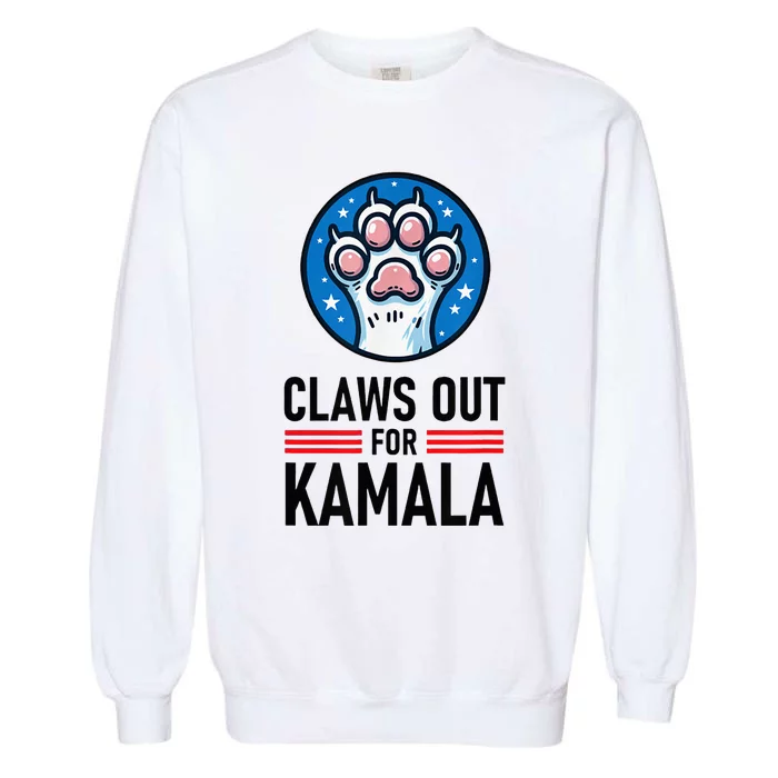 Claws Out For Kamala Garment-Dyed Sweatshirt