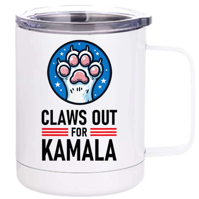 Claws Out For Kamala Front & Back 12oz Stainless Steel Tumbler Cup