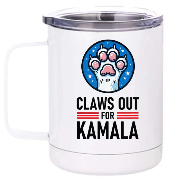 Claws Out For Kamala Front & Back 12oz Stainless Steel Tumbler Cup