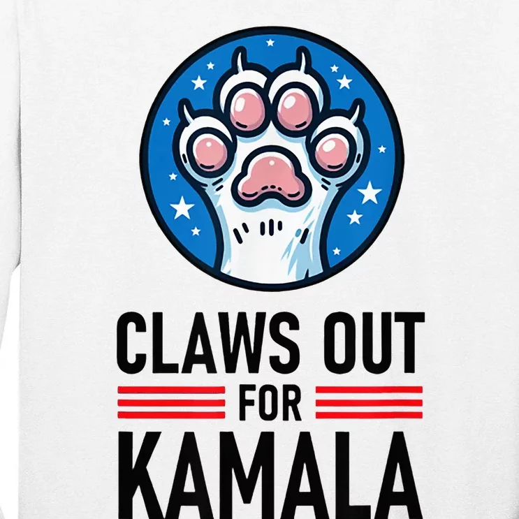 Claws Out For Kamala Tall Long Sleeve T-Shirt