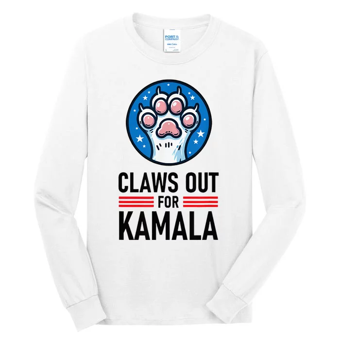 Claws Out For Kamala Tall Long Sleeve T-Shirt