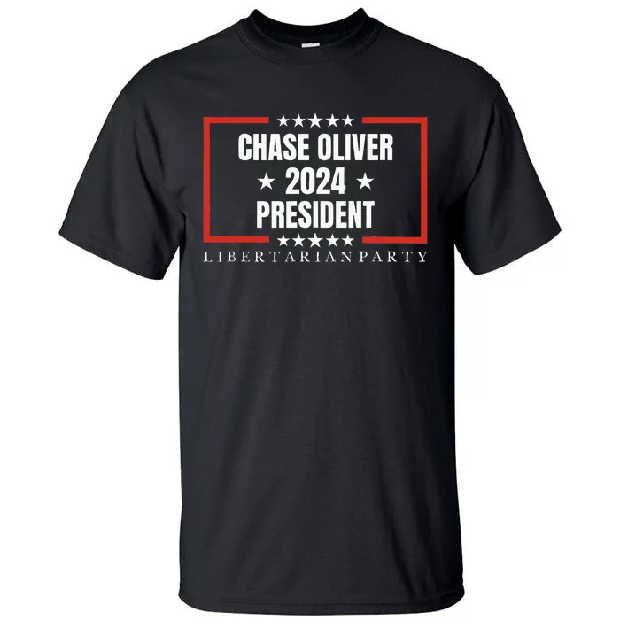 Chase Oliver For President Libertarian Party 2024 Tall T-Shirt