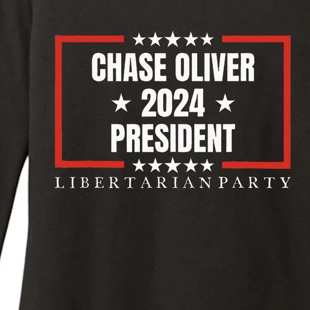 Chase Oliver For President Libertarian Party 2024 Womens CVC Long Sleeve Shirt