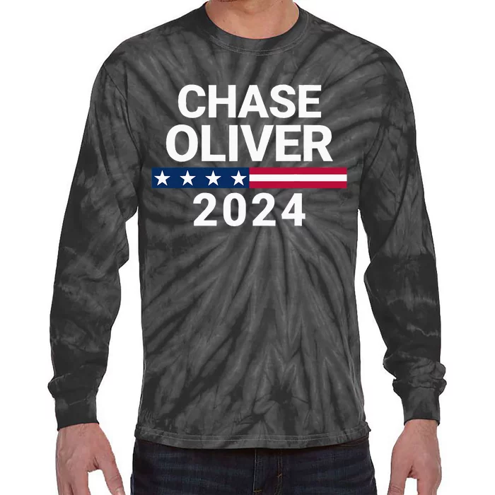 Chase Oliver For President Chase Oliver 2024 Tie-Dye Long Sleeve Shirt