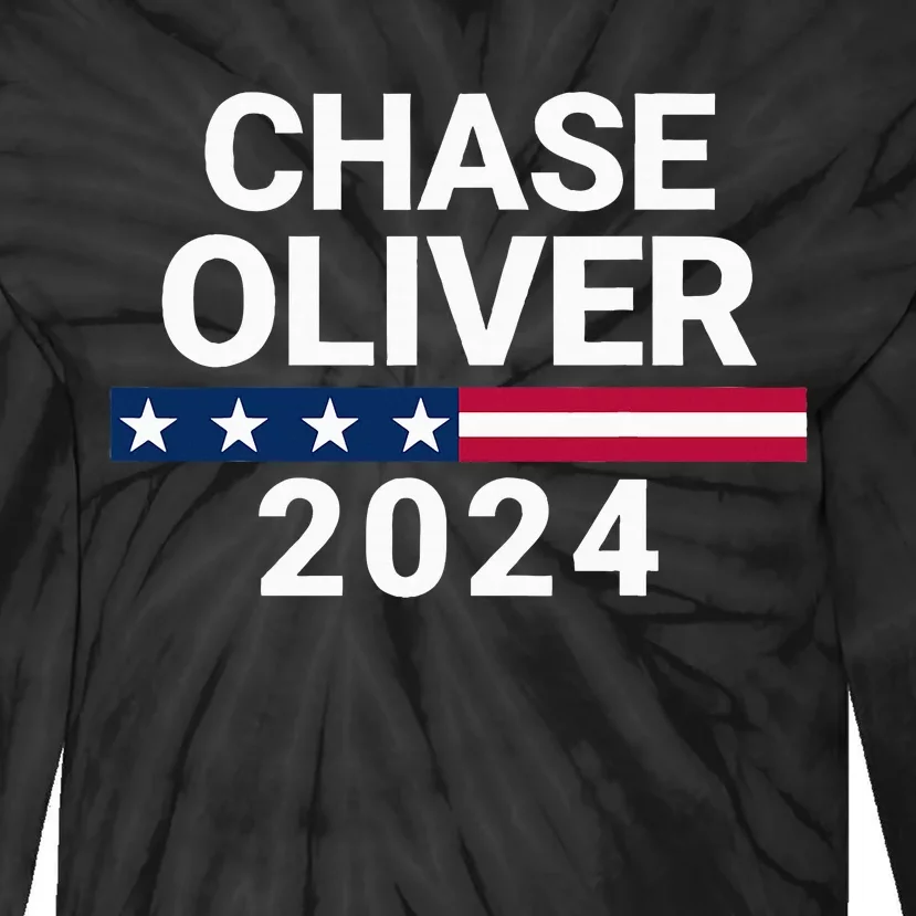 Chase Oliver For President Chase Oliver 2024 Tie-Dye Long Sleeve Shirt