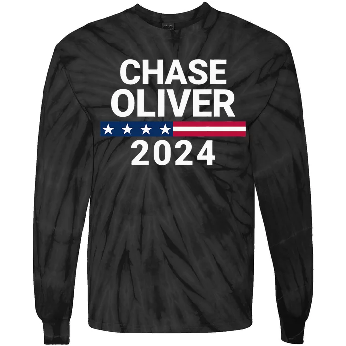 Chase Oliver For President Chase Oliver 2024 Tie-Dye Long Sleeve Shirt