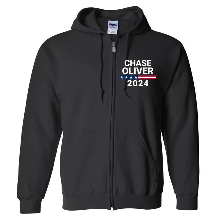 Chase Oliver For President Chase Oliver 2024 Full Zip Hoodie