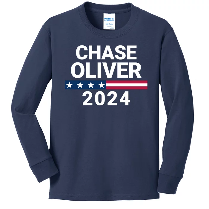 Chase Oliver For President Chase Oliver 2024 Kids Long Sleeve Shirt