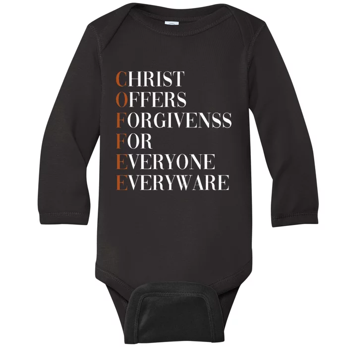 Christ Offers Forgiveness For Everyone Everyware Baby Long Sleeve Bodysuit