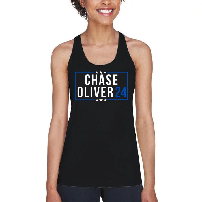 Chase Oliver For President Chase Oliver 2024 Libertarian Vote For Chase Oliver Women's Racerback Tank