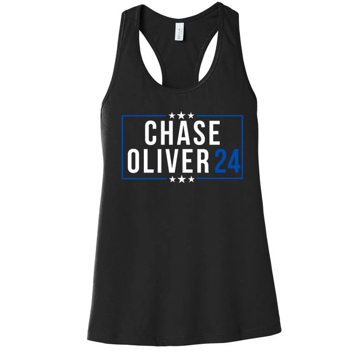 Chase Oliver For President Chase Oliver 2024 Libertarian Vote For Chase Oliver Women's Racerback Tank