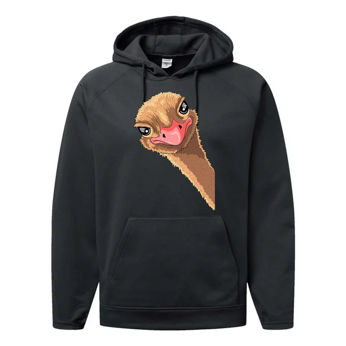 cutes Ostrich face ostrich costume Performance Fleece Hoodie