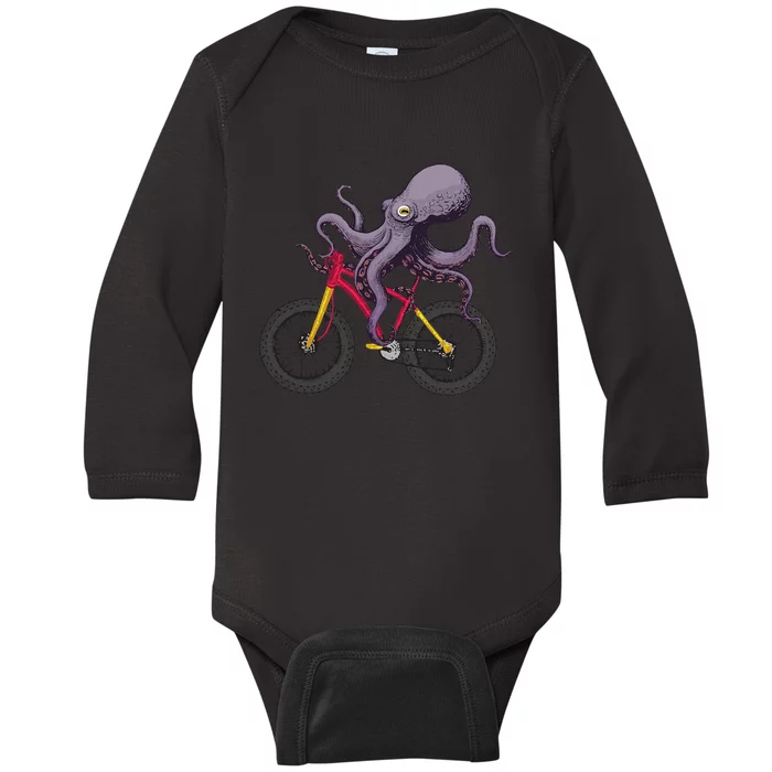 Cute Octopus For Men Women Kids Sea Creature Octopus Lover Baby Long Sleeve Bodysuit