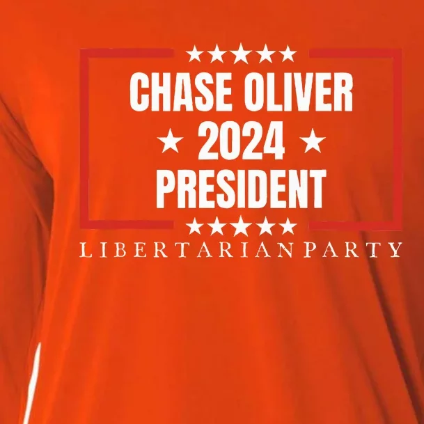 Chase Oliver For President Libertarian Party 2024 Cooling Performance Long Sleeve Crew