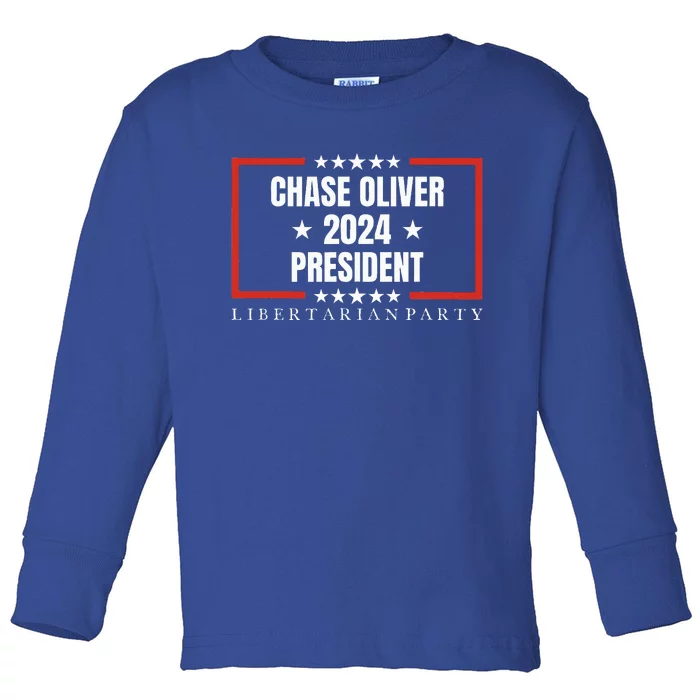 Chase Oliver For President Libertarian Party 2024 Toddler Long Sleeve Shirt