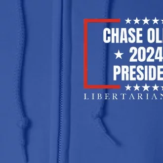 Chase Oliver For President Libertarian Party 2024 Full Zip Hoodie