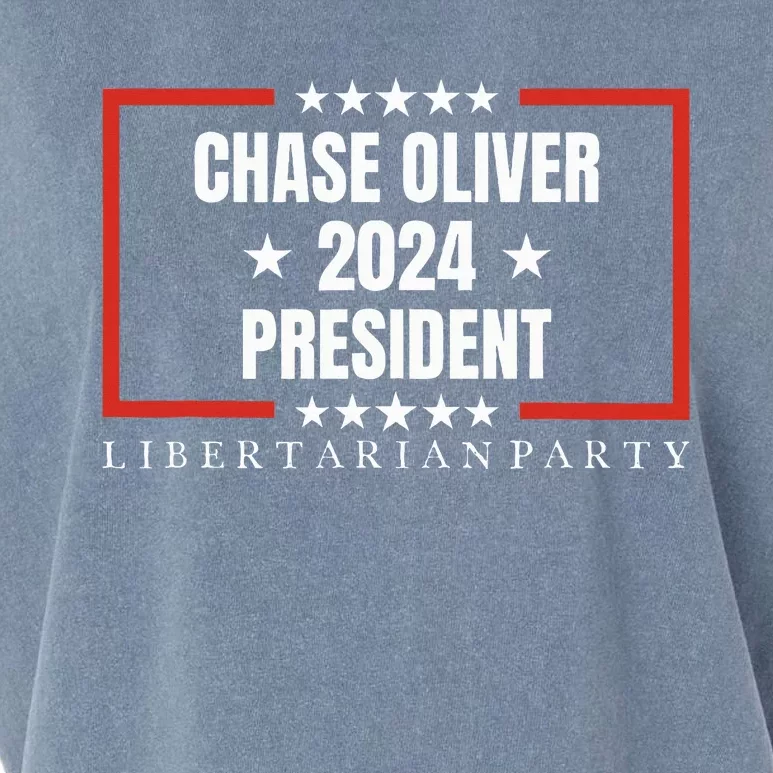 Chase Oliver For President Libertarian Party 2024 Garment-Dyed Women's Muscle Tee