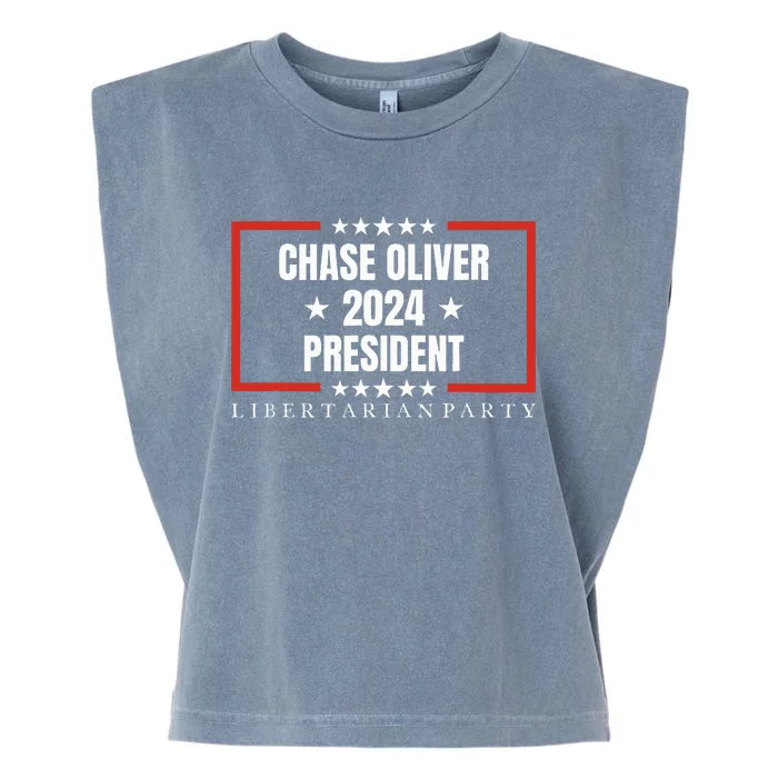 Chase Oliver For President Libertarian Party 2024 Garment-Dyed Women's Muscle Tee