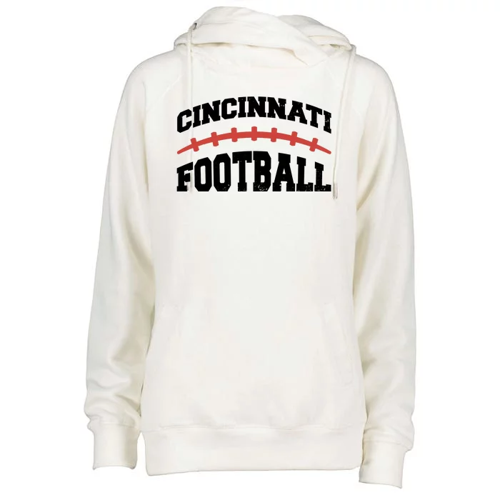 Cincinnati Ohio Football Womens Funnel Neck Pullover Hood