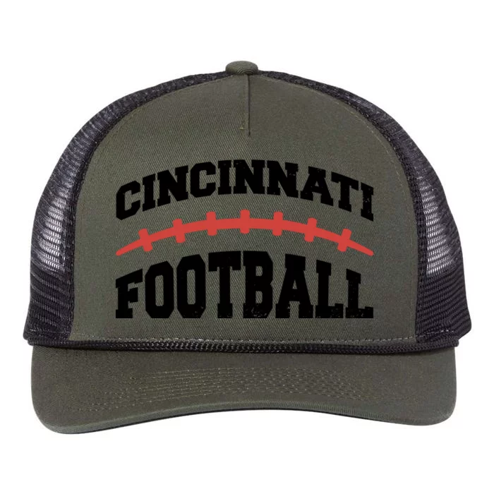 Cincinnati Ohio Football Retro Rope Trucker Hat Cap