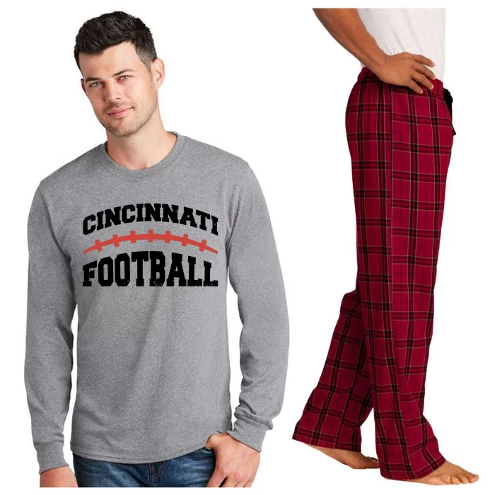 Cincinnati Ohio Football Long Sleeve Pajama Set