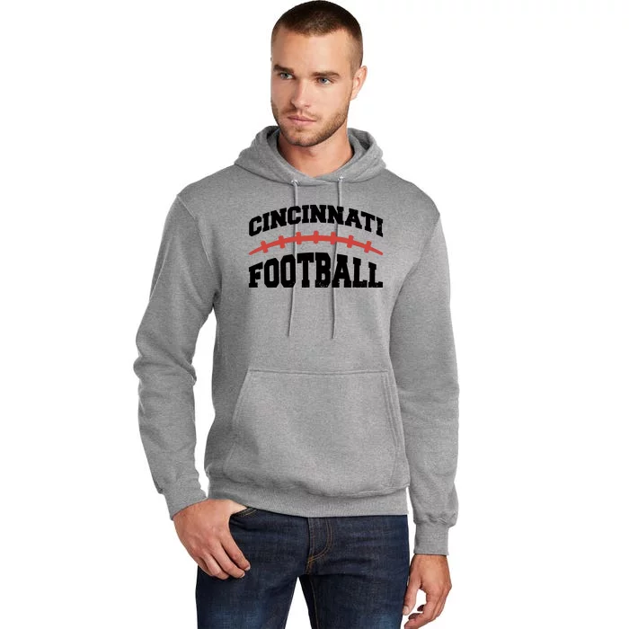 Cincinnati Ohio Football Tall Hoodie