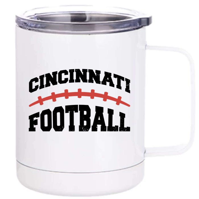 Cincinnati Ohio Football Front & Back 12oz Stainless Steel Tumbler Cup