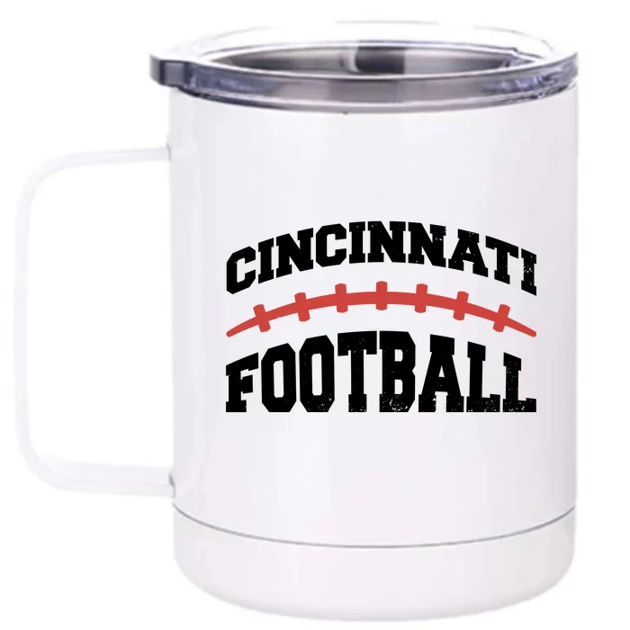 Cincinnati Ohio Football Front & Back 12oz Stainless Steel Tumbler Cup