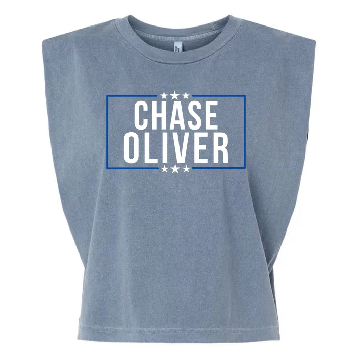 Chase Oliver For President Libertarian Chase Oliver 2024 Vote For Chase Oliver Garment-Dyed Women's Muscle Tee