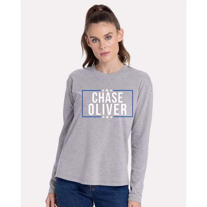 Chase Oliver For President Libertarian Chase Oliver 2024 Vote For Chase Oliver Womens Cotton Relaxed Long Sleeve T-Shirt