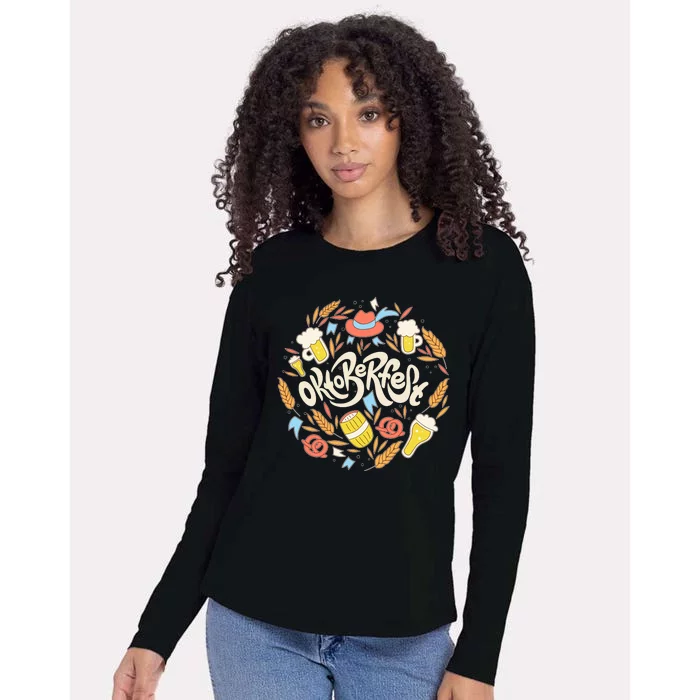 Celebrating Oktoberfest Festival Womens Cotton Relaxed Long Sleeve T-Shirt