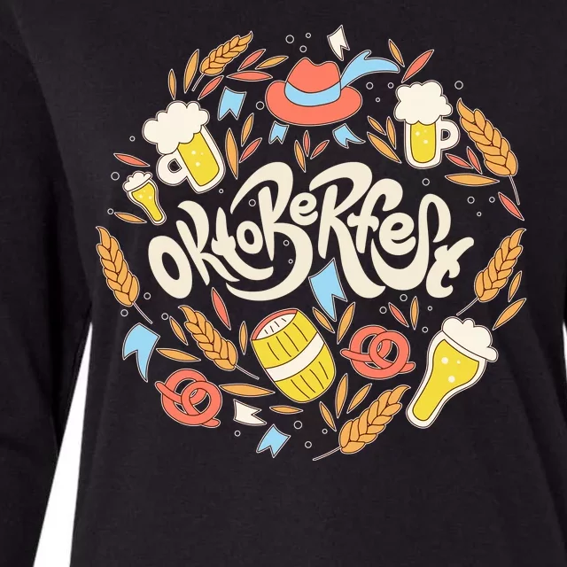 Celebrating Oktoberfest Festival Womens Cotton Relaxed Long Sleeve T-Shirt