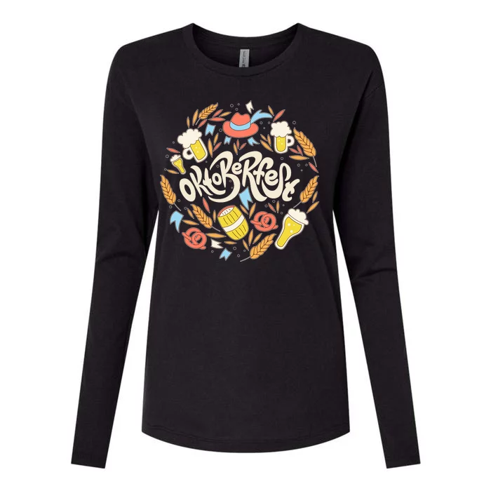 Celebrating Oktoberfest Festival Womens Cotton Relaxed Long Sleeve T-Shirt