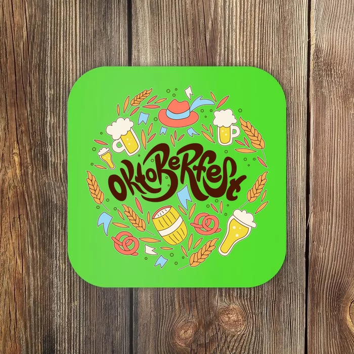 Celebrating Oktoberfest Festival Coaster