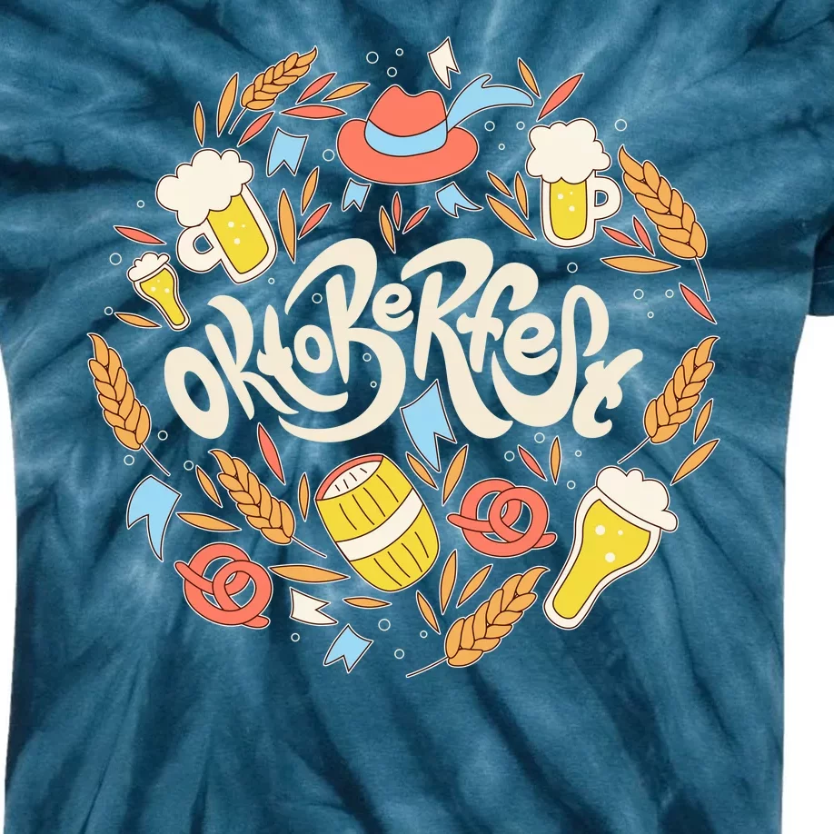 Celebrating Oktoberfest Festival Kids Tie-Dye T-Shirt