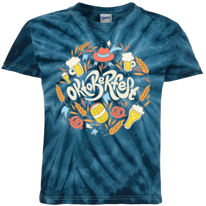 Celebrating Oktoberfest Festival Kids Tie-Dye T-Shirt