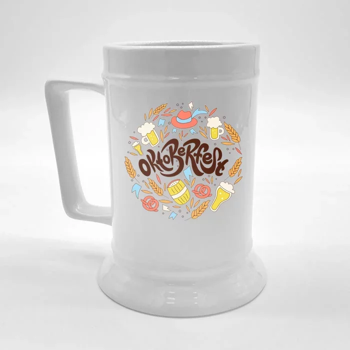 Celebrating Oktoberfest Festival Front & Back Beer Stein