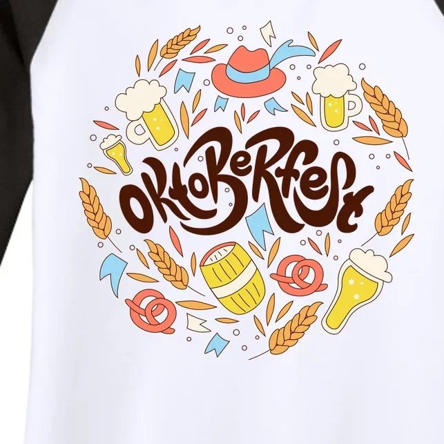 Celebrating Oktoberfest Festival Women's Tri-Blend 3/4-Sleeve Raglan Shirt